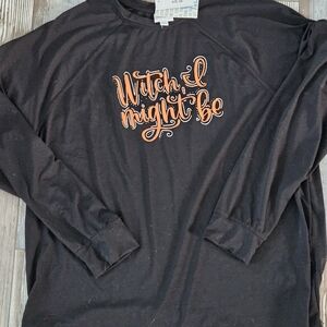 New Nwt Lularoe Erin xl xl Top Shirt Witch Halloween